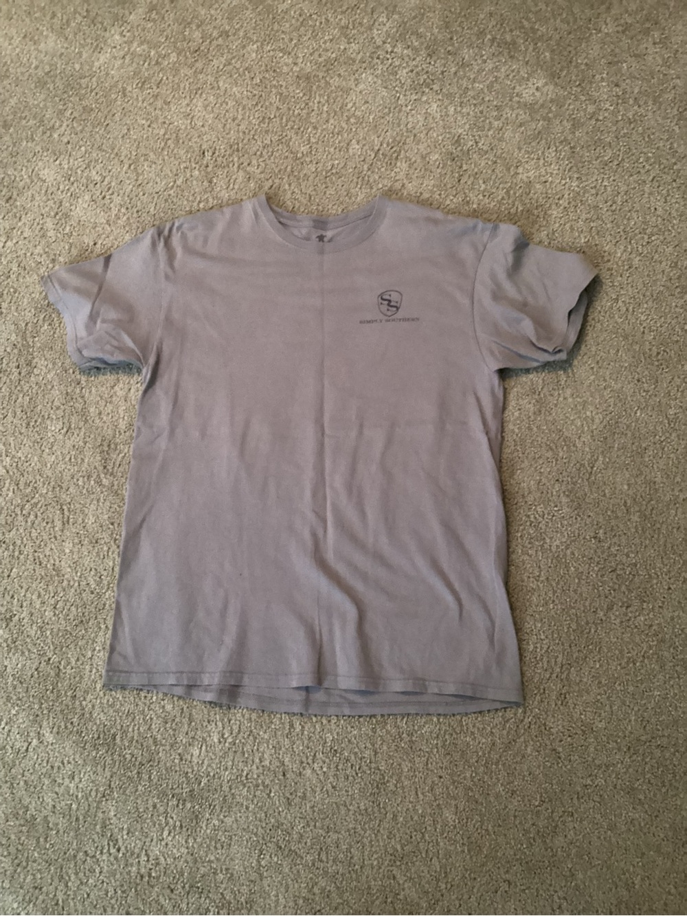 Simply Southern Men's Light Gray Short Sleeve Crew Tee